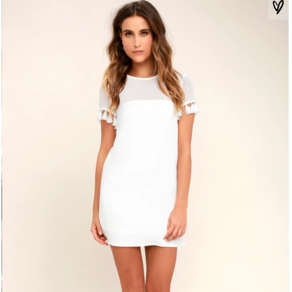 Lulus Iced Latte White Shift Dress